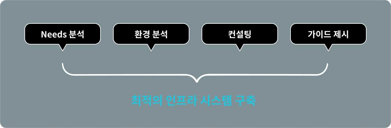 최적의 인프라 시스템 구축: Needs 분석, 환경분석, 컨설팅, 가이드 제시